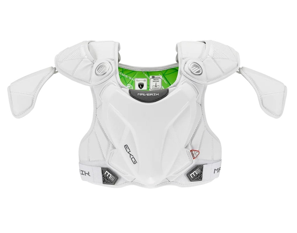 New Maverik m6 White Adult Lacrosse Shoulder Pads