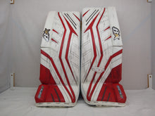 Used Brian's Gnetik X5 Size 32" + 1 White/Red Ice Hockey Goalie Leg Pads