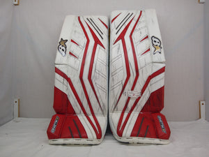 Used Brian's Gnetik X5 Size 32" + 1 White/Red Ice Hockey Goalie Leg Pads