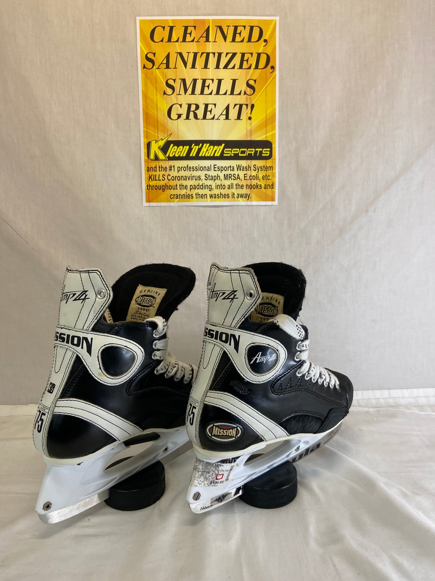 New Mission Amp 4 Ice Hockey Skates Size 4.5 D