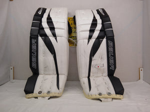 Used Bauer Reactor 4000 Size 32" + 1 White/Black Hockey Goalie Goalie Leg Pads