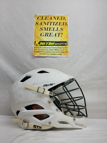 Used STX Stallion 650 Size OSFM White Mens Lacrosse Helmet