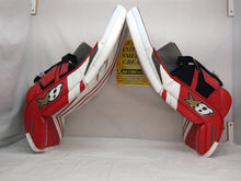 Used Brian's Gnetik X5 Size 32" + 1 White/Red Ice Hockey Goalie Leg Pads