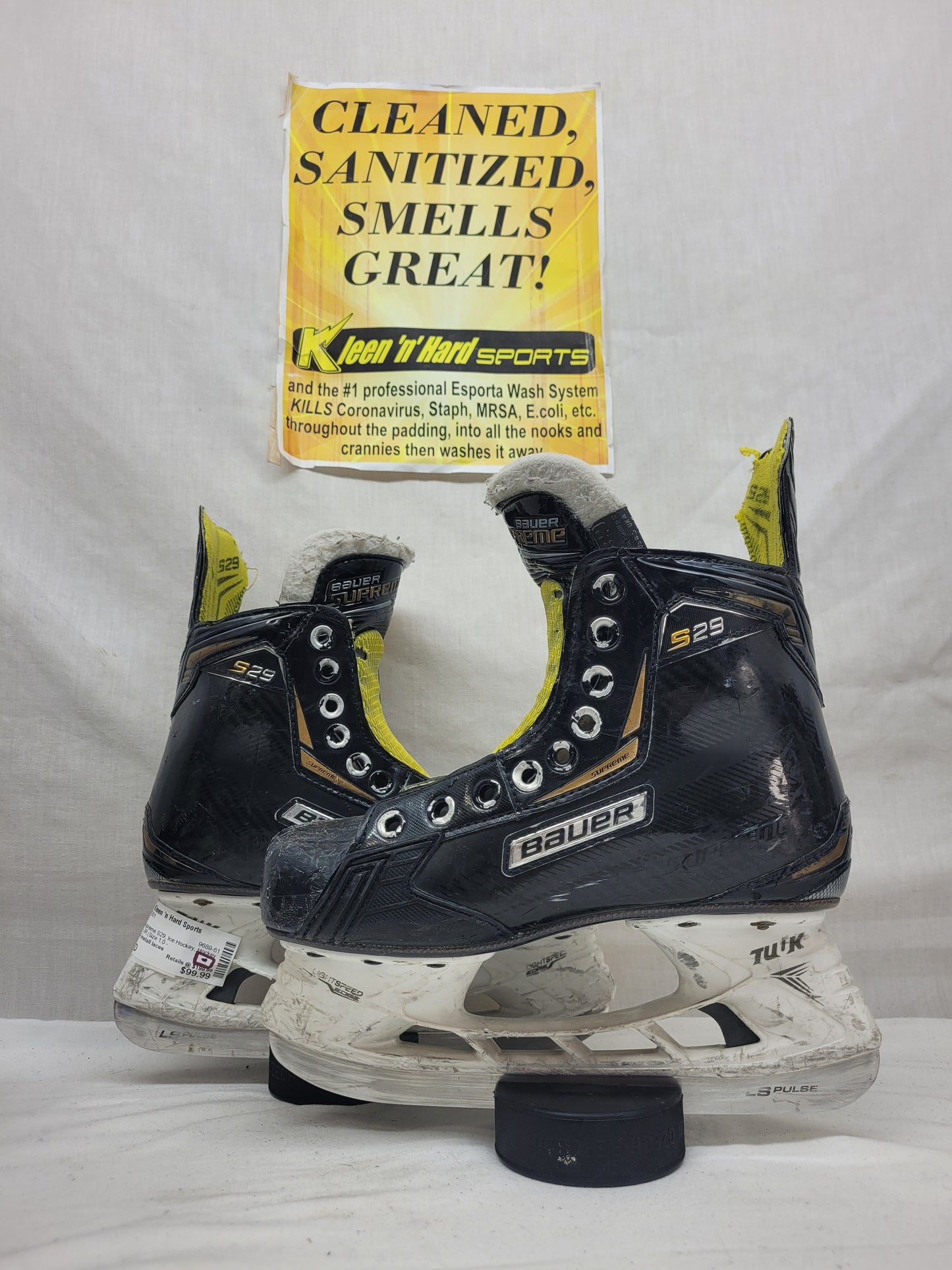 Used Bauer Supreme S29 Size 3.5 D Ice Hockey Skates