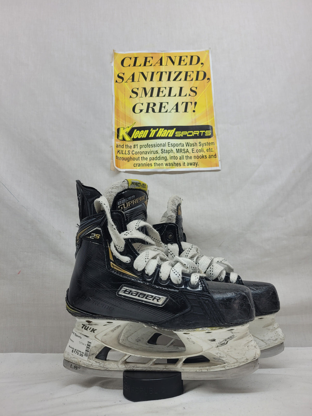 Used Bauer Supreme 2S Size 3 D Ice Hockey Skates