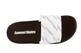 New SummerSkates Size-SummerSandals XL White/Blue Hockey Sandals