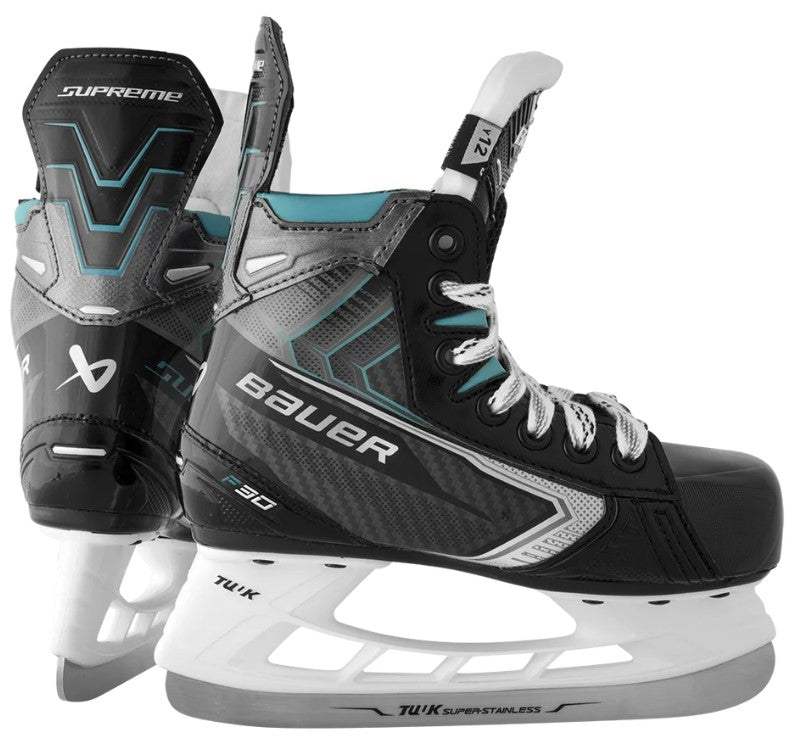 New Bauer Supreme F30 Sizes YTH (8 - 13) Ice Hockey Skates