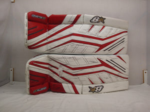 Used Brian's Gnetik X5 Size 32" + 1 White/Red Ice Hockey Goalie Leg Pads