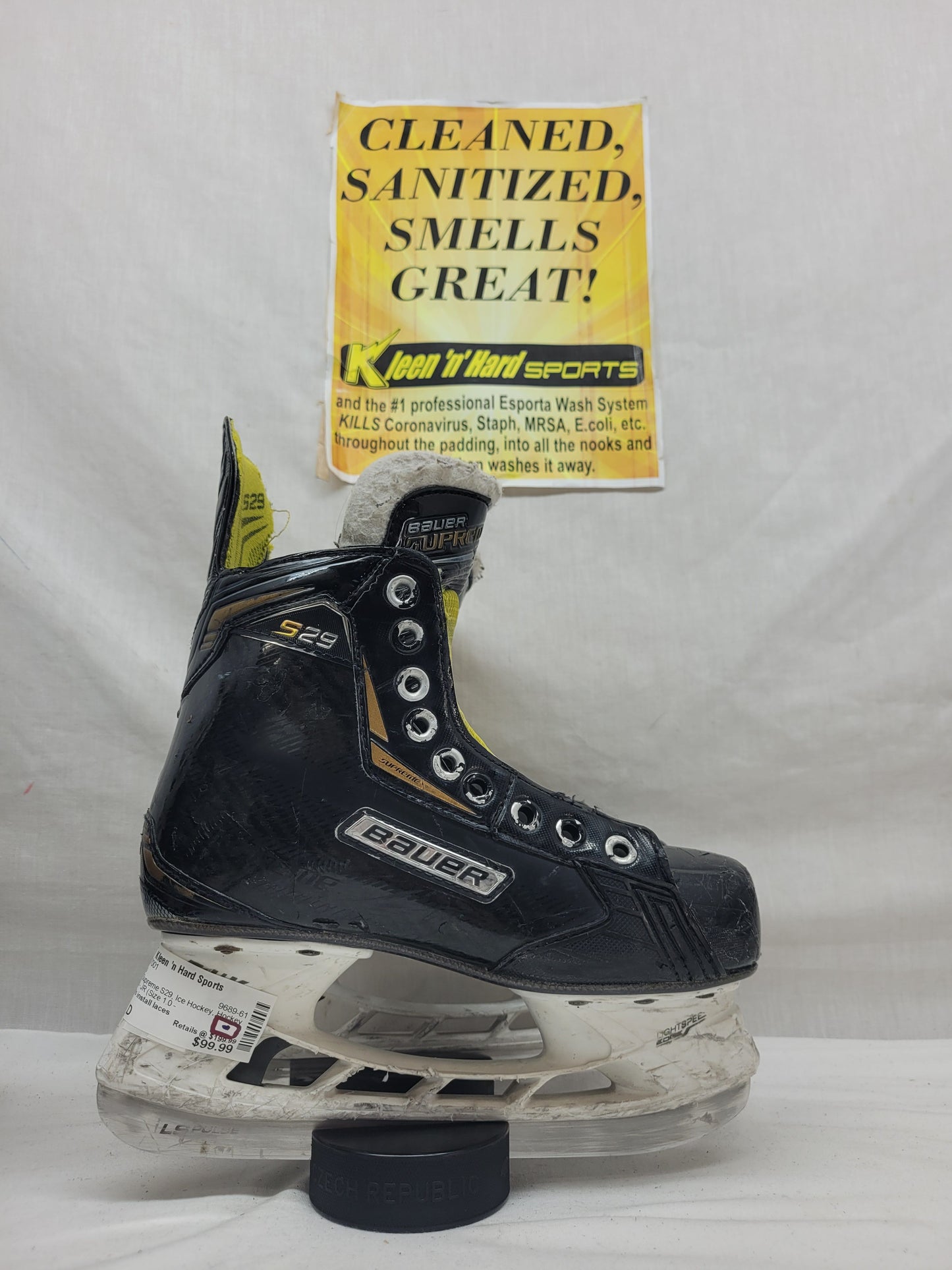 Used Bauer Supreme S29 Size 3.5 D Ice Hockey Skates