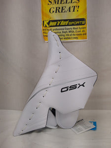 Used Bauer GSX Size Int Reg (Rt Hand) White Ice Hockey Goalie Blocker