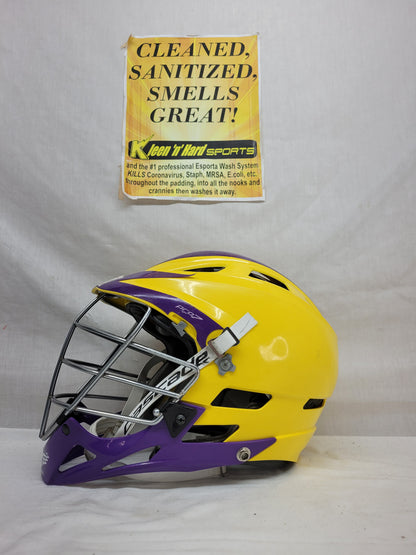 Used Cascade Pro 7 Size OSFM Yellow Mens Lacrosse Helmet
