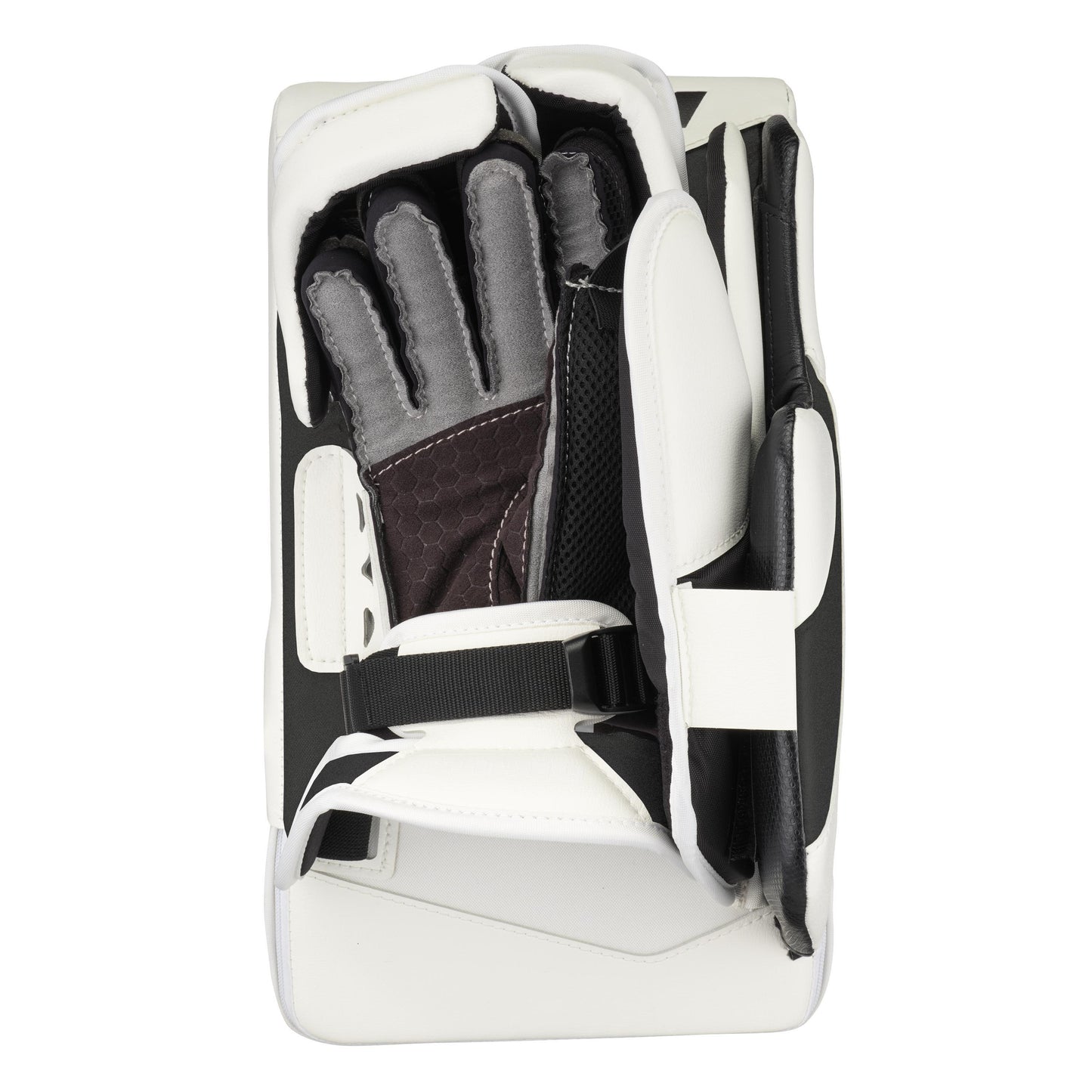 New CCM EFLEX 7.9 Size Int Reg (Rt Hand) White-Black Ice Hockey Goalie Blocker
