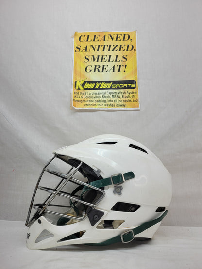 Used Cascade Pro7 Size S/M White/Green Lacrosse Helmet