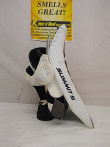 Used TPS Summit 5 Size Sr Reg (Rt Hand) White/Black Hockey Goalie Blocker