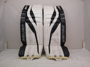 Used Bauer Reactor 4000 Size 32" + 1 White/Black Hockey Goalie Goalie Leg Pads