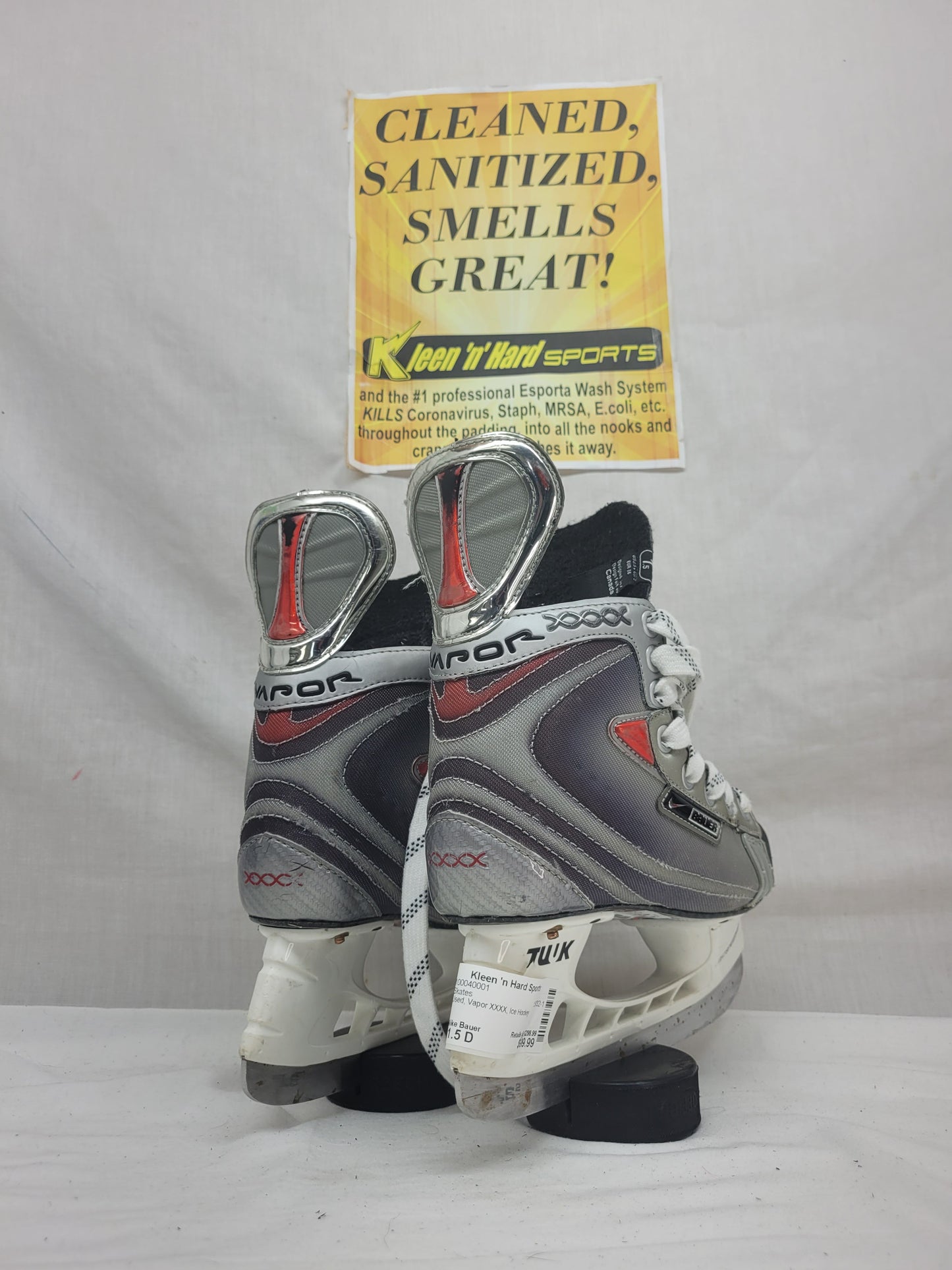 Used Nike Bauer Vapor XXXX Size 1.5 D Ice Hockey Skates