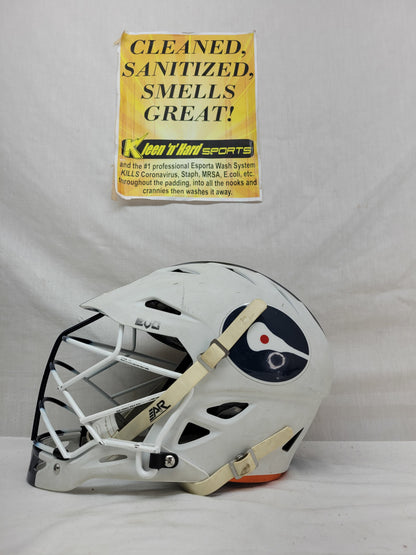 Used Warrior EVO Size OSFM White-Navy Mens Lacrosse Helmet