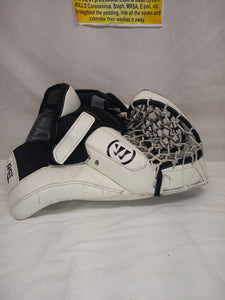 Used Warrior Ritual GT Pro Left Sz Sr White/Black Ice Hockey Goalie Catcher