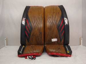 Used Brian's Sub Zero 3 Pro Size 32" + 1 blk/tan/red Ice Hockey Goalie Leg Pads