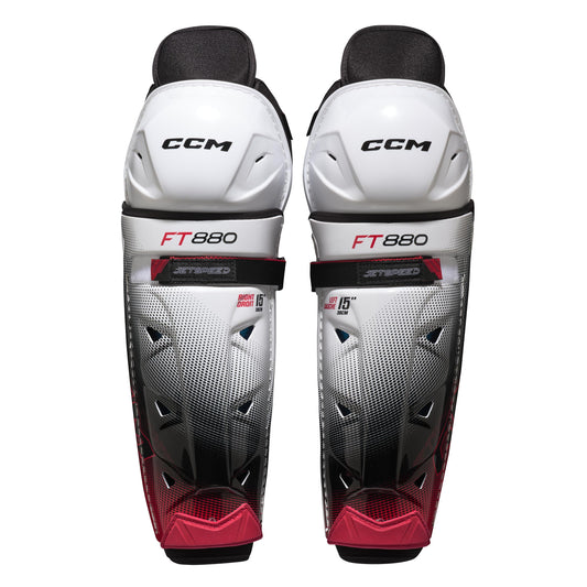 New CCM JETSPEED FT880 Size JR (11", 12", 13") Ice Hockey Shin Guards