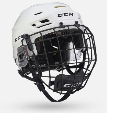 New CCM Tacks 310 Combo (with Facemask) Size S White Ice Hockey Helmet