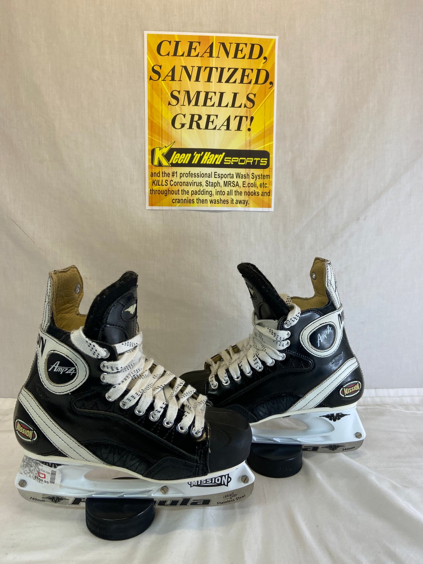 New Mission Amp 4 Ice Hockey Skates Size 4.5 D