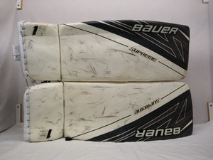 Used Bauer Supreme 1S Odin Size Sr M (34" +1) White Ice Hockey Goalie Leg Pads