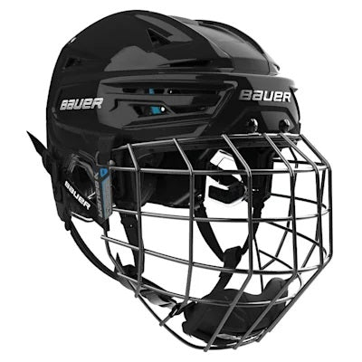 New Bauer Re-Akt 155 Combo Size M Black Ice Hockey Helmet