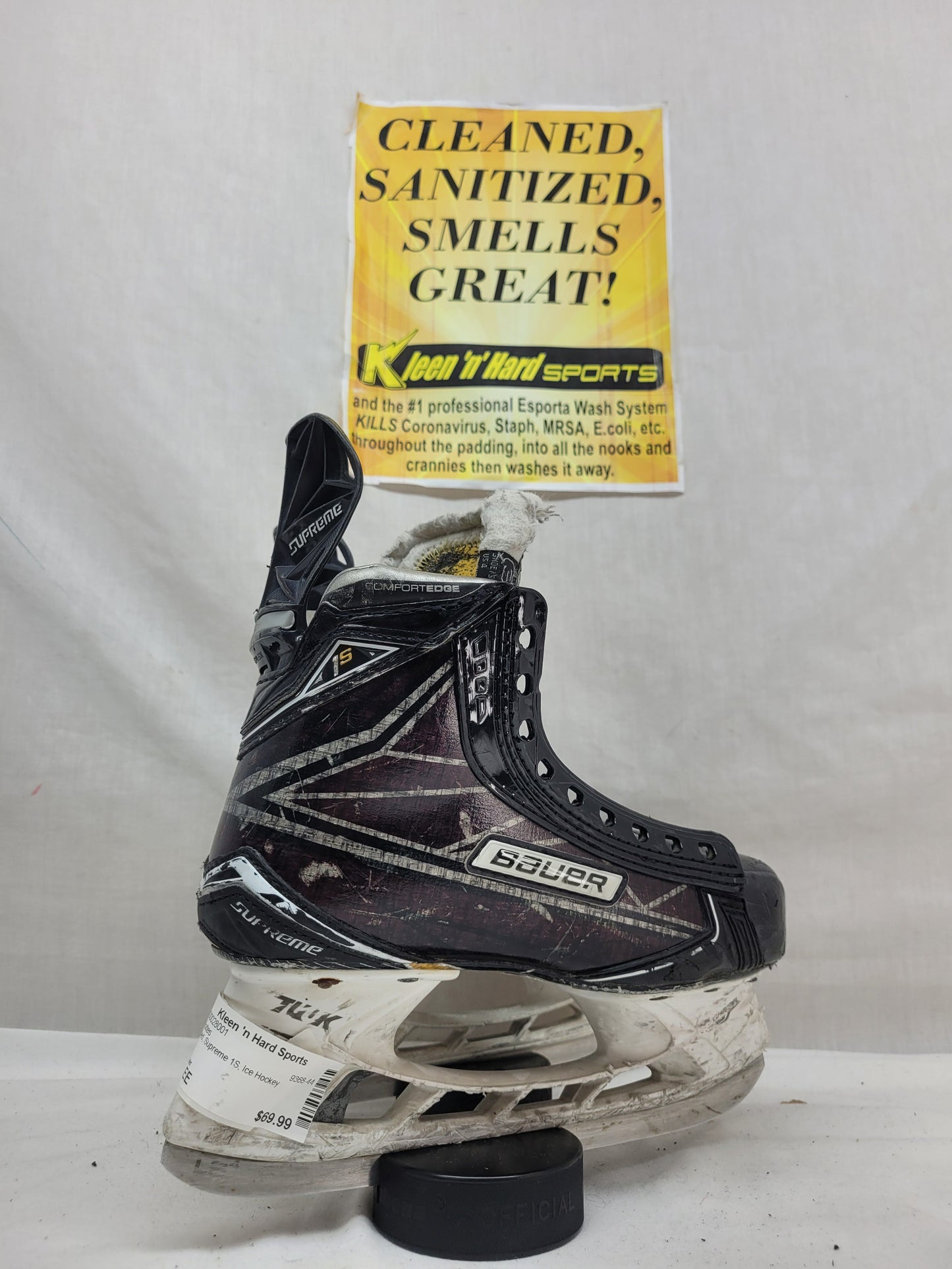 Used Bauer Supreme 1S Size 3 EE Ice Hockey Skates
