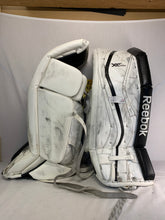 Used Reebok XLT 28K Size 34" + 2 Ice Hockey White Black Goalie Leg Pads