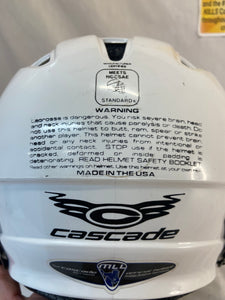 Used Cascade CLH2 Size XXS White Lacrosse Mens Helmet