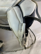 Used Reebok XLT 28K Size 34" + 2 Ice Hockey White Black Goalie Leg Pads