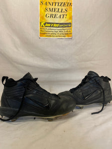 Used Nike Size 6.5 Air Black Metal Baseball Cleats Flame Bottoms